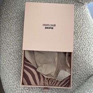 SKIMS Skims x Roberto Cavalli Brown Zebra Print Box for Bikini *BOX Only*